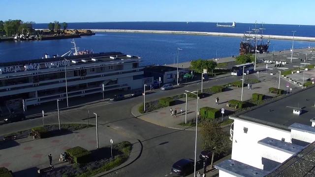 Widok z kamery w porcie Gdynia